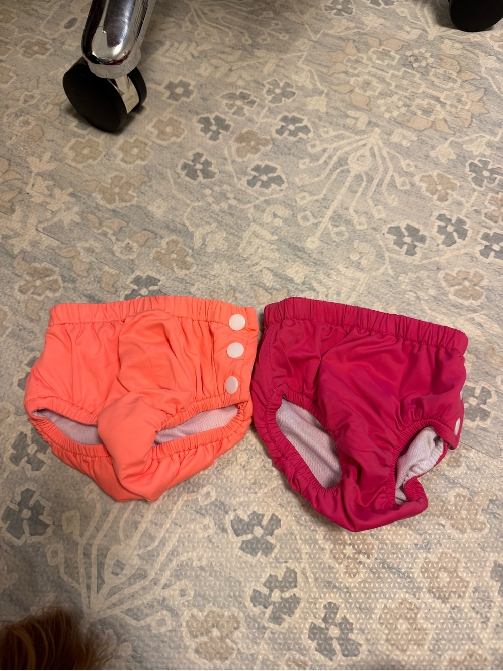 Reusable Swim Diaper Set - Coral and Fuchsia